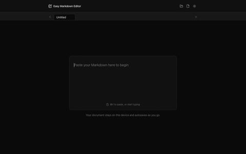 Easy Markdown Editor - Best Online Markdown Viewer & Editor — screenshot