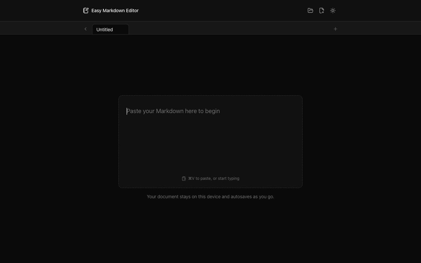 Easy Markdown Editor - Best Online Markdown Viewer & Editor — screenshot