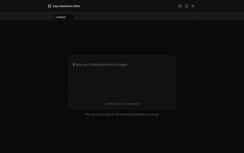 Easy Markdown Editor - Best Online Markdown Viewer & Editor — screenshot
