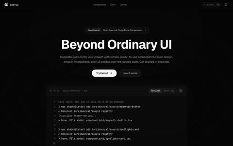 EasyUI — Beautiful UI. Made easy. — screenshot