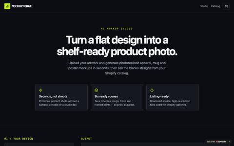 MockupForge — AI product mockups for your Shopify store — screenshot