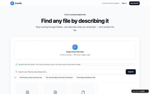Semantic File Finder · Find any file by describing it — screenshot