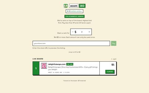 ecombid — for ecommerce owners who want to rank on top — screenshot
