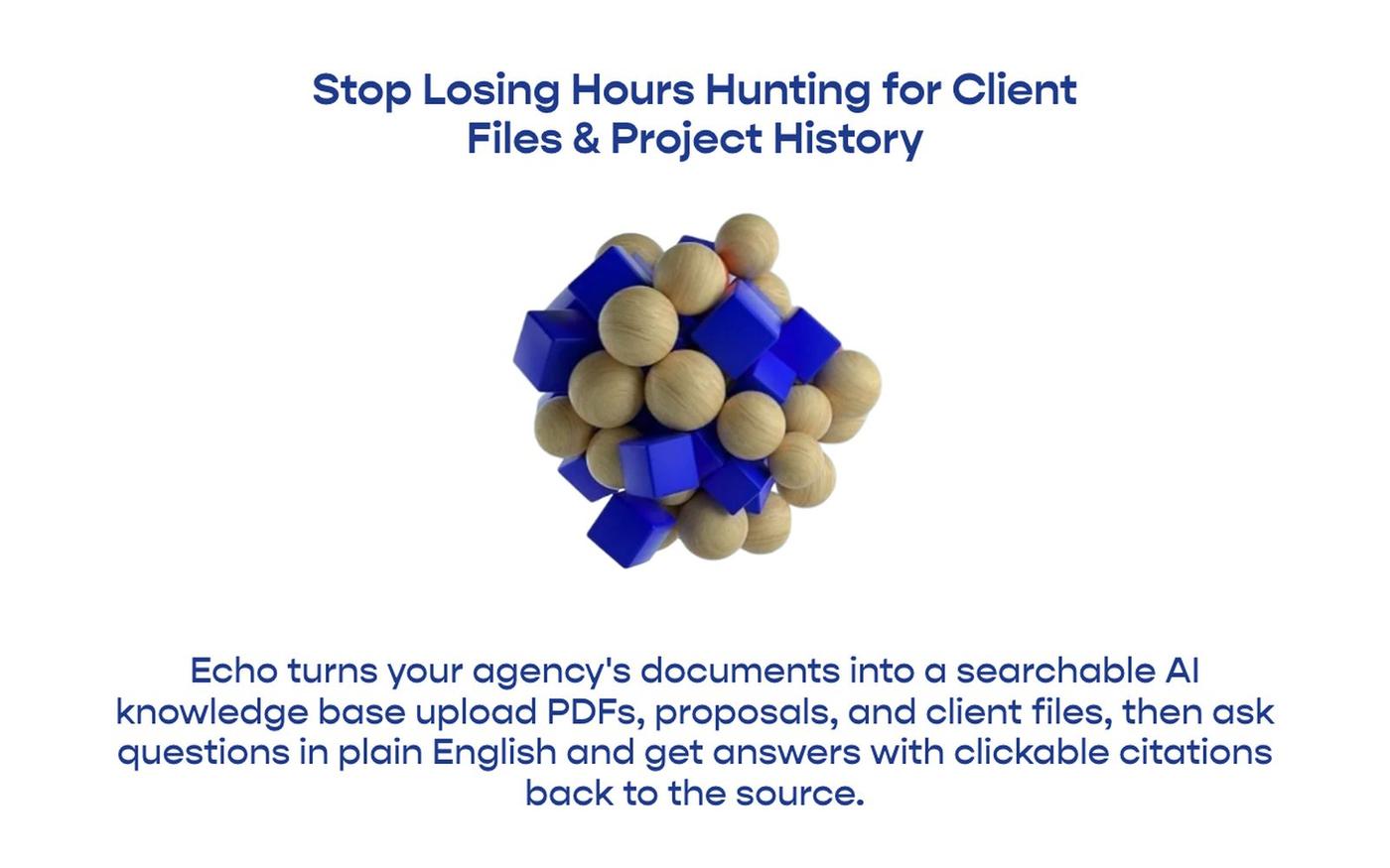 Echo by Edgertech | AI Knowledge Base for Small Agencies — screenshot