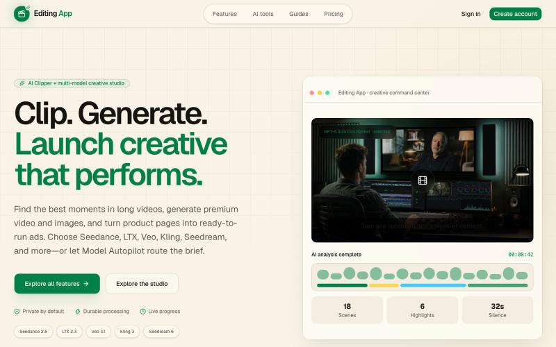 AI Clipper, Video & Image Generator | Editing App — screenshot