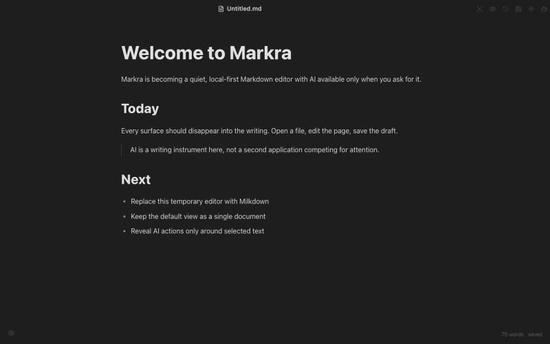 Markra — screenshot