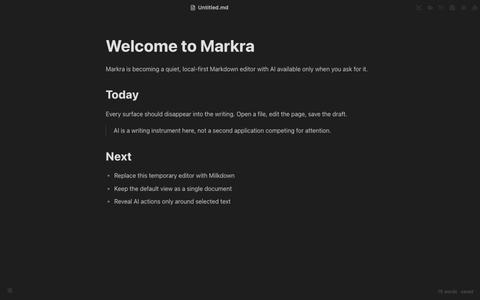Markra — screenshot