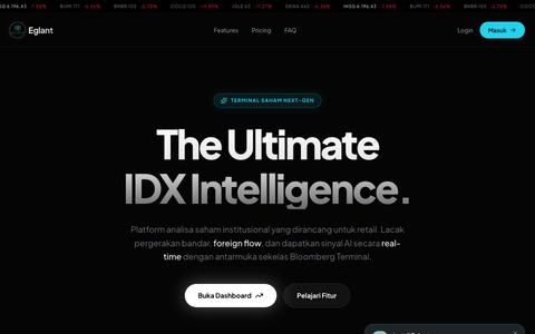 Eglant — Terminal Analisa Saham IDX — screenshot