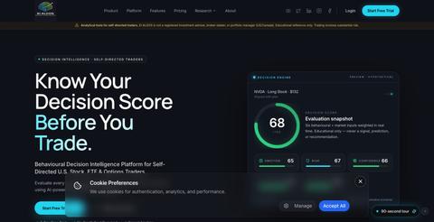 EI ALGOS — Know Your Decision Score Before You Trade — screenshot