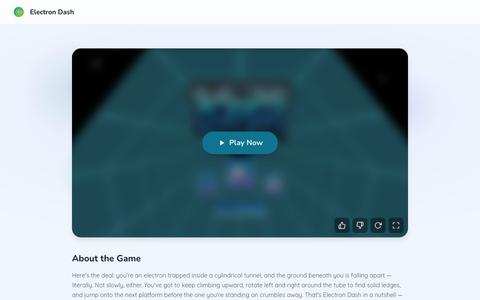 Play Electron Dash Online Free | Electron Dash — screenshot