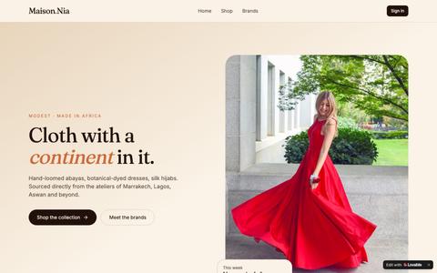 Ruqayyah's elegant -Modest Fashion, African Ateliers — screenshot