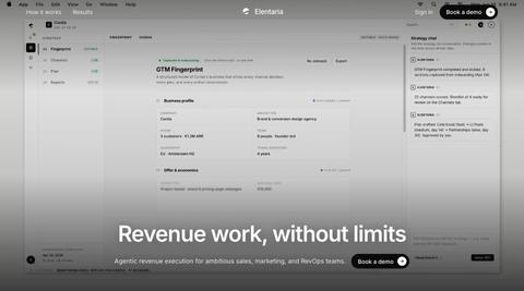 Elentaria — Agentic Revenue Execution for B2B — screenshot