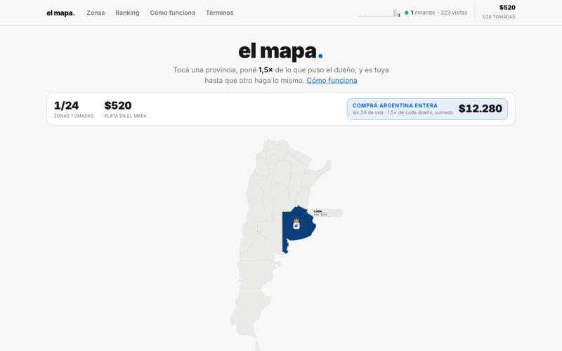 El mapa — tu provincia hasta que alguien ponga 1,5x — screenshot