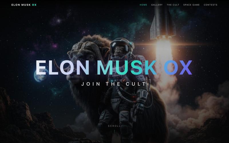 Elon Musk Ox NFT — Join The Cult — screenshot