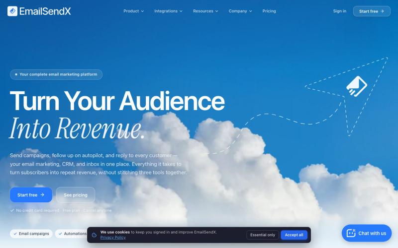 EmailSendX — Your Complete Email Marketing Platform & CRM — screenshot