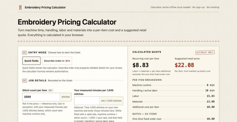 embroiderypricingcalculator-com — screenshot
