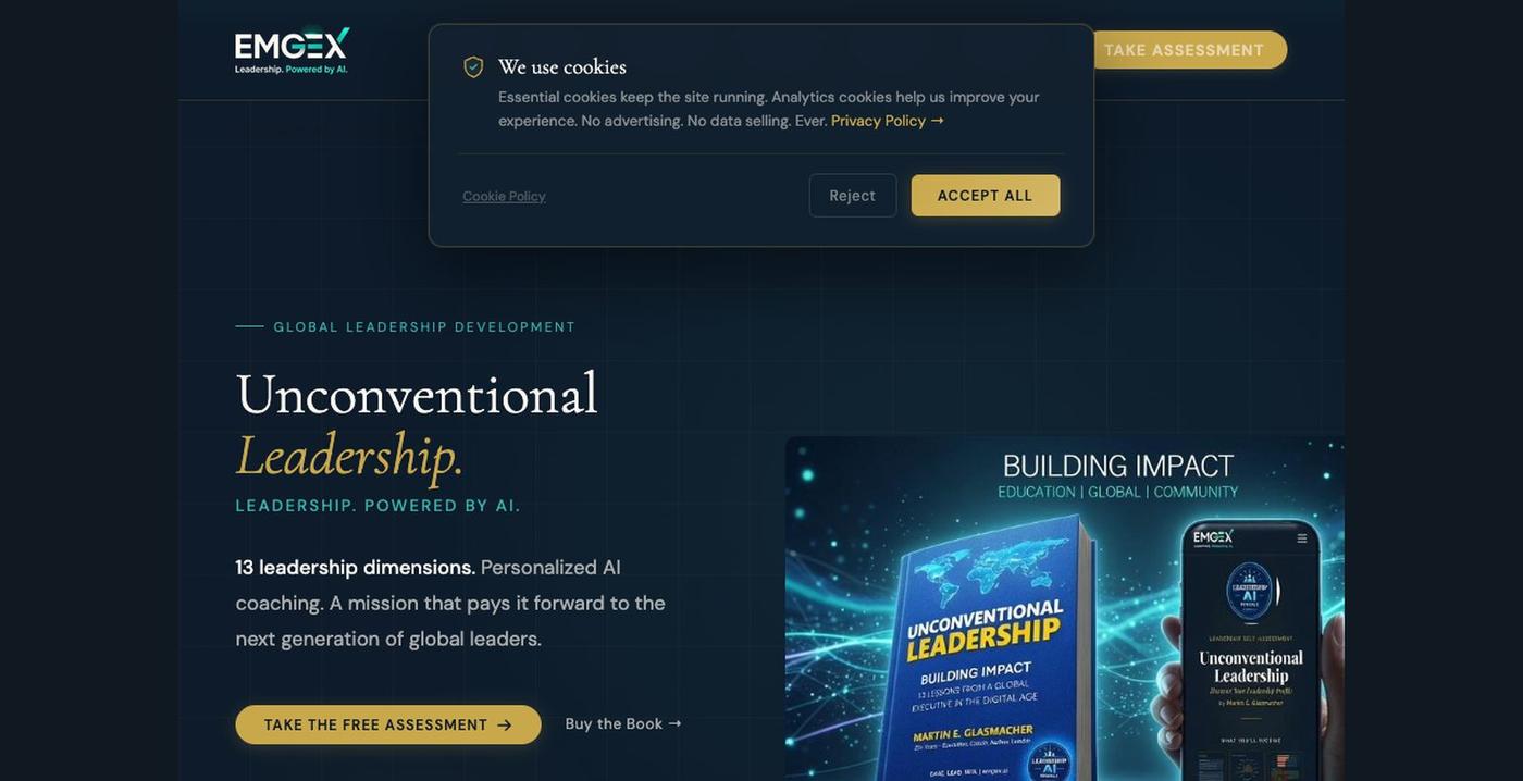 EMGEX - Leadership. Powered by AI. | leadership intelligence report — screenshot