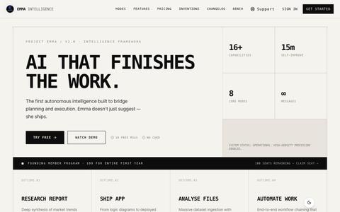Emma Intelligence — Autonomous AI Workspace — screenshot