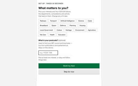 Your GOV.UK — demo — screenshot