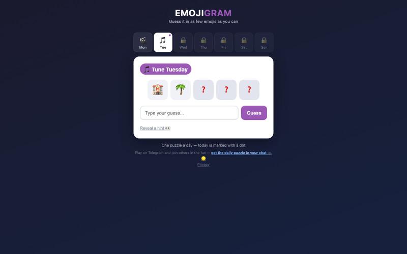 Emojigram — Daily Emoji Puzzle — screenshot
