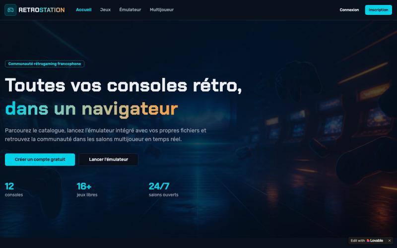 RetroStation — Émulation PSP, PS2 et rétrogaming — screenshot