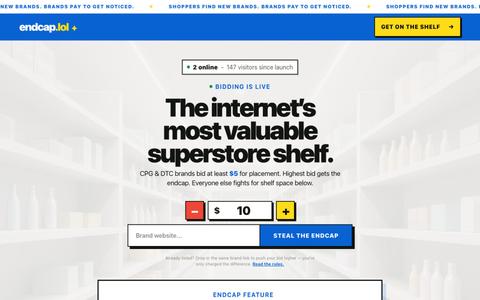 endcap.lol — The Internet’s Most Valuable Superstore Shelf — screenshot