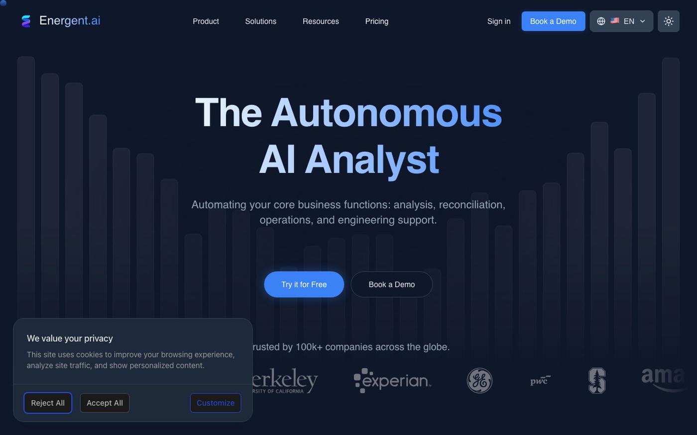 AI Data Analysis Tool | Energent.ai — screenshot