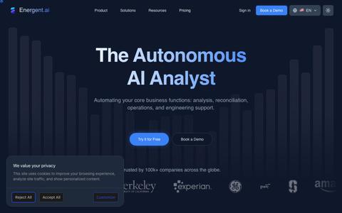 AI Data Analysis Tool | Energent.ai — screenshot