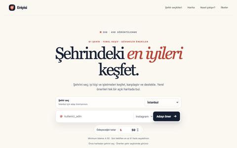 Eniyisi — Şehrindeki iyi kişi ve işletmeleri keşfet — screenshot
