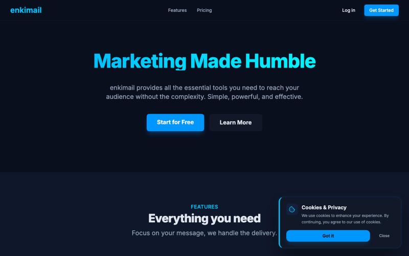 enkimail - The Humble Email Marketing Platform — screenshot