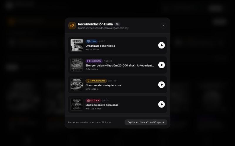 EnResumido - Audio Resúmenes de Libros y Artículos — screenshot