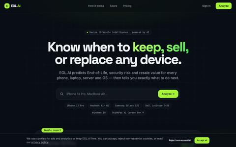 EOL.AI — Device Lifecycle Intelligence — screenshot