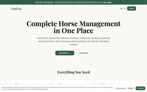 EquiLog App — screenshot