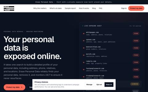 Erase Personal Data - See what strangers can see — screenshot