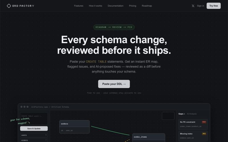 ERD Factory — screenshot