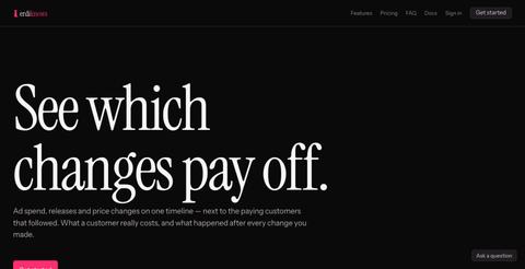 ErdiKnows — Know what your growth actually costs. — screenshot
