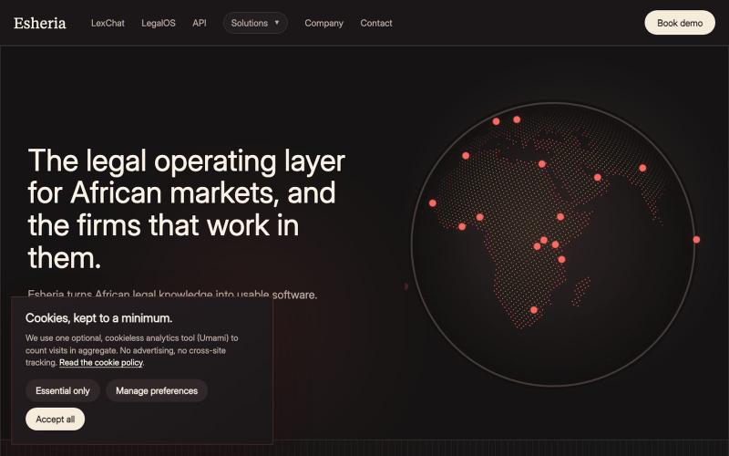 Esheria — Legal AI & Regulatory Intelligence for Africa — screenshot