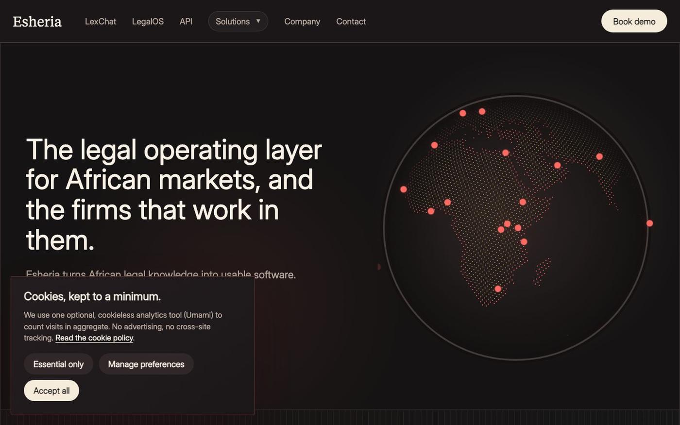 Esheria — Legal AI & Regulatory Intelligence for Africa — screenshot
