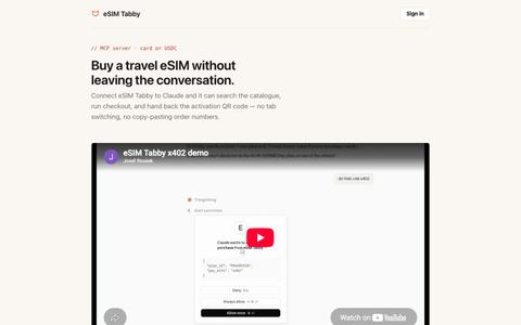 eSIM Tabby — an MCP server for travel data — screenshot