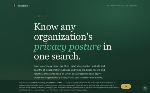 Know organizational privacy posture — screenshot