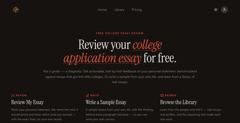 EssayCompass — AI College Application Essay Coach — screenshot