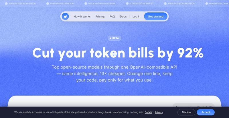 Eterial.ai — Cut your token bills — screenshot
