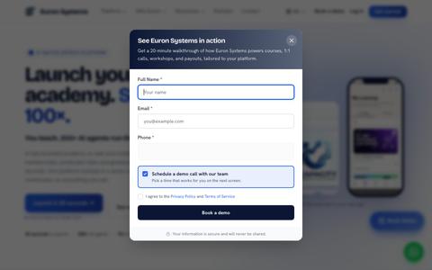 Euron Systems: LMS & AI Course Builder to Launch Your EdTech Platform — screenshot