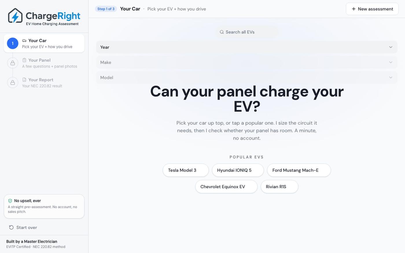 Check my panel - ChargeRight — screenshot