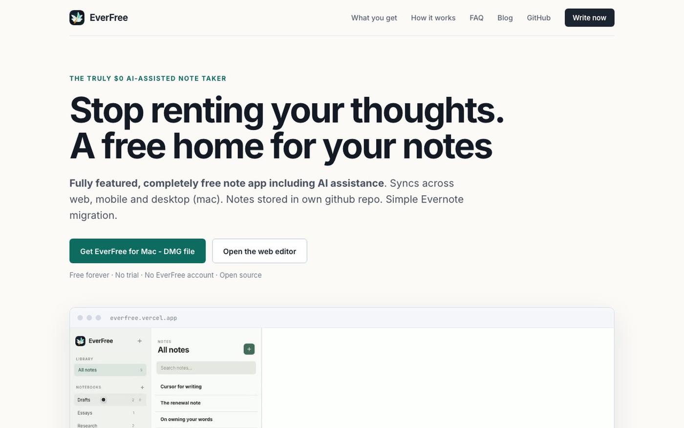 EverFree — Easy and Free — screenshot