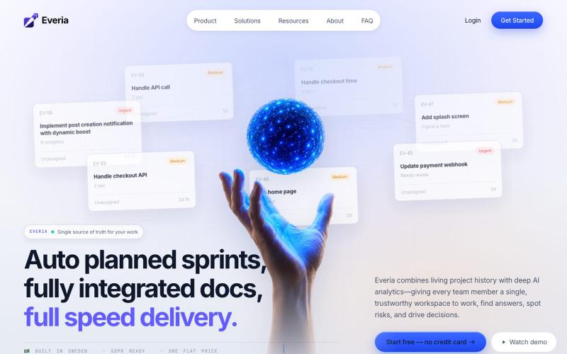 Everia: Project Management — screenshot