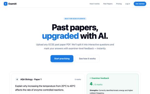 ExamAI — Past papers, upgraded with AI. — screenshot