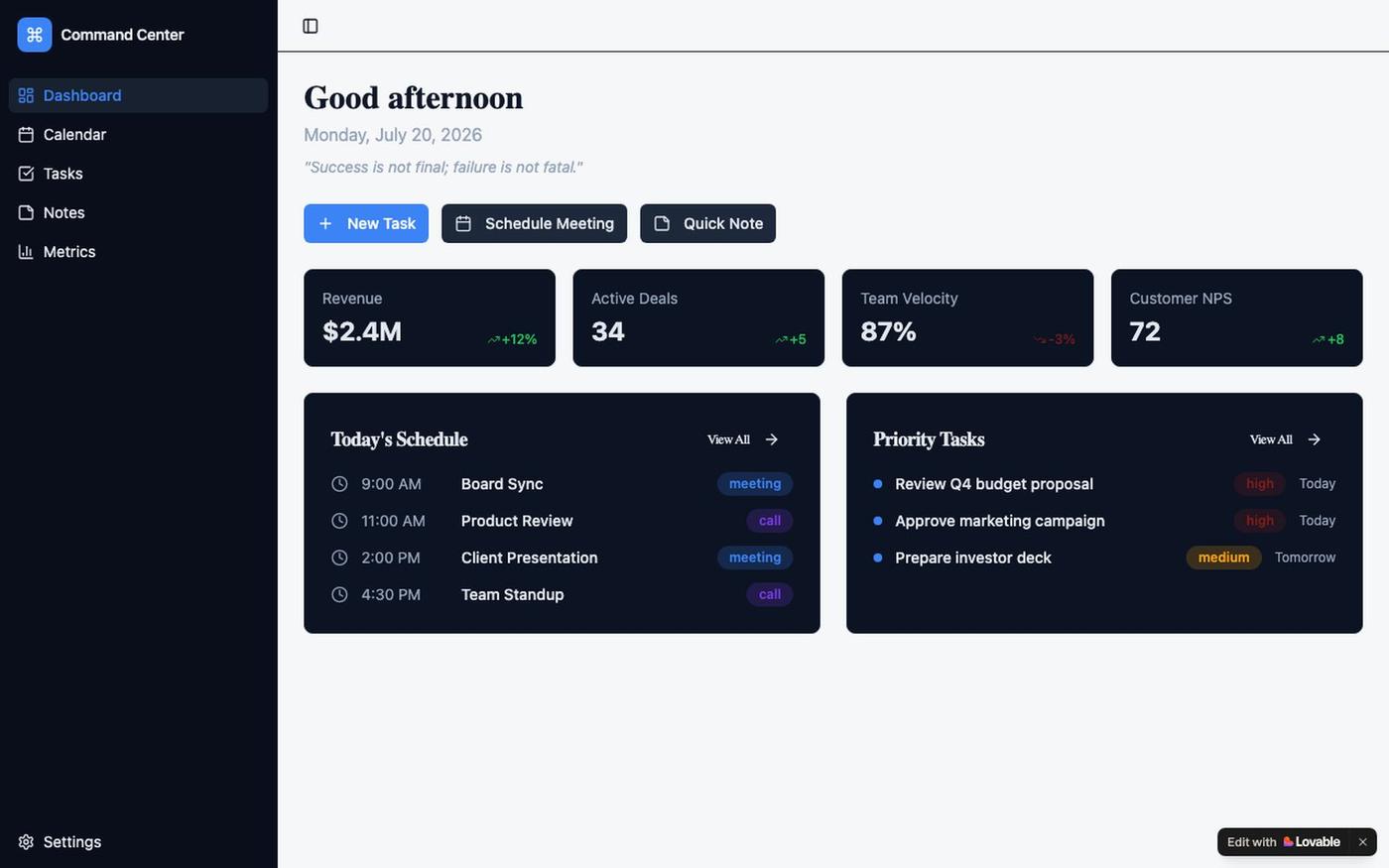 Lovable App — screenshot
