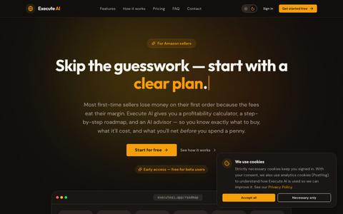 Execute AI — Amazon Seller Roadmap & AI Advisor — screenshot