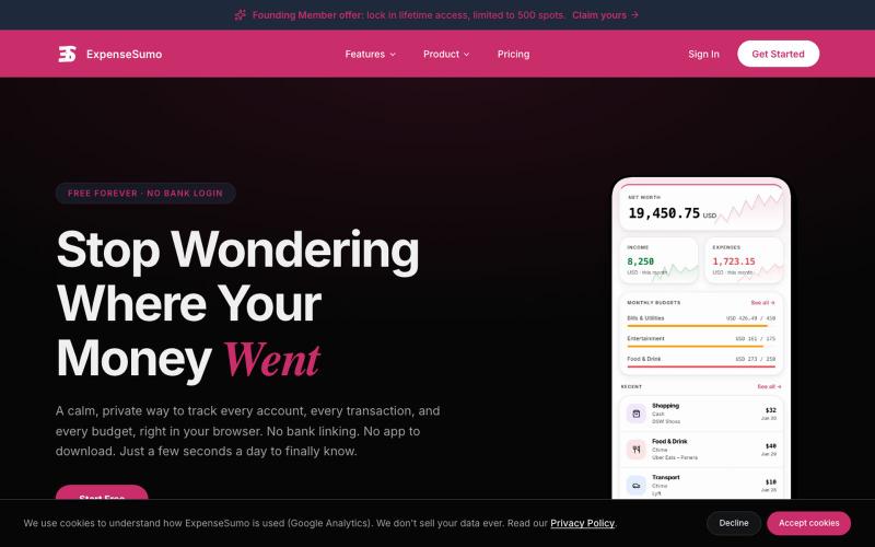ExpenseSumo — screenshot